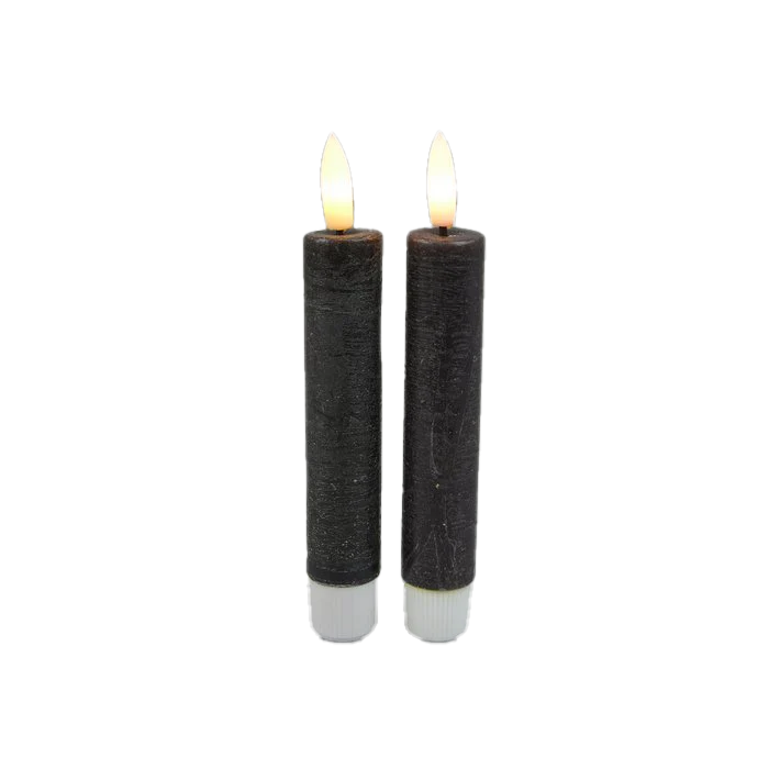 LED Stabkerze Schwarz 15