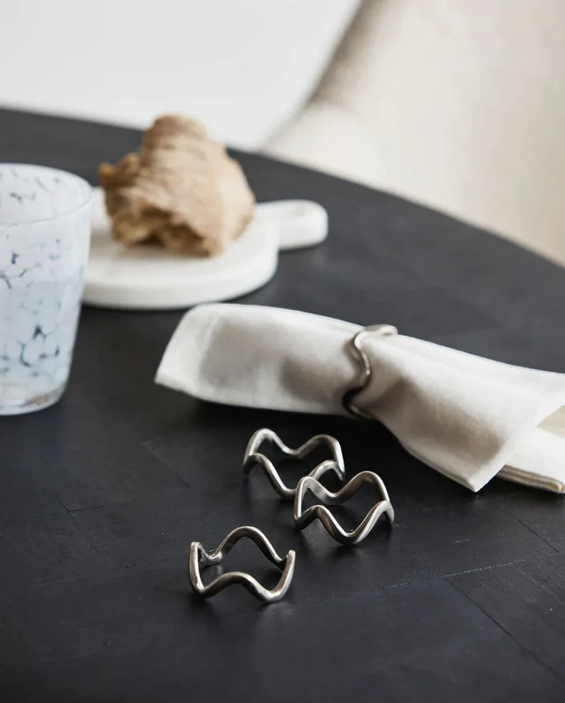 Skye Servietten Ring silber 4er Set