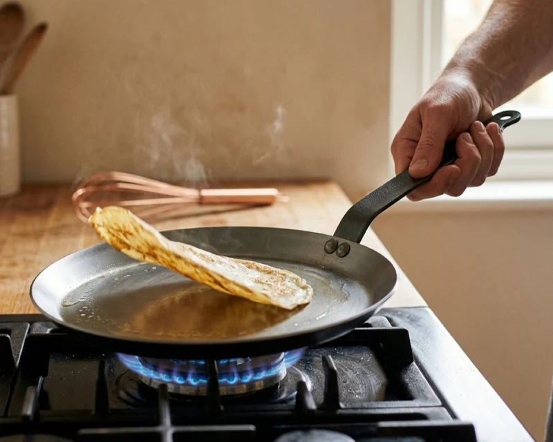 De Buyer Pfannkuchenpfanne / Crêpepfanne Carbone Plus - Karbonstahl - ø 26 cm - ohne Antihaftbeschichtung