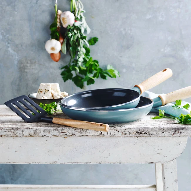 GreenPan Bratpfannenset mit Spatel - Mayflower - ø 20 & 24 cm - keramische Antihaftbeschichtung