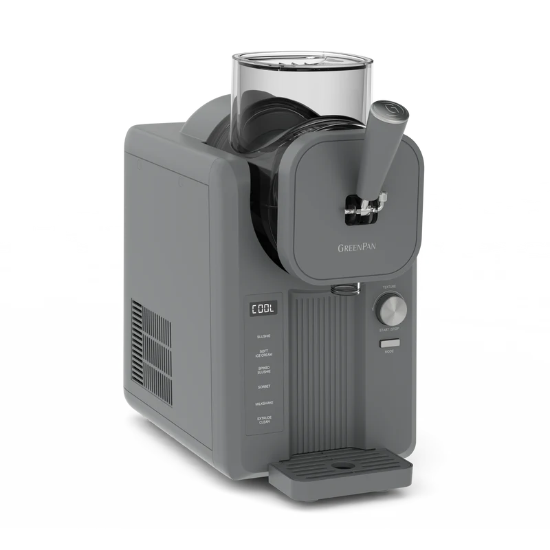 GreenPan Eismaschine Frost - Grau - Softeis, Speiseeis, Slushies, Milchshakes & Smoothies - 1.8 Liter