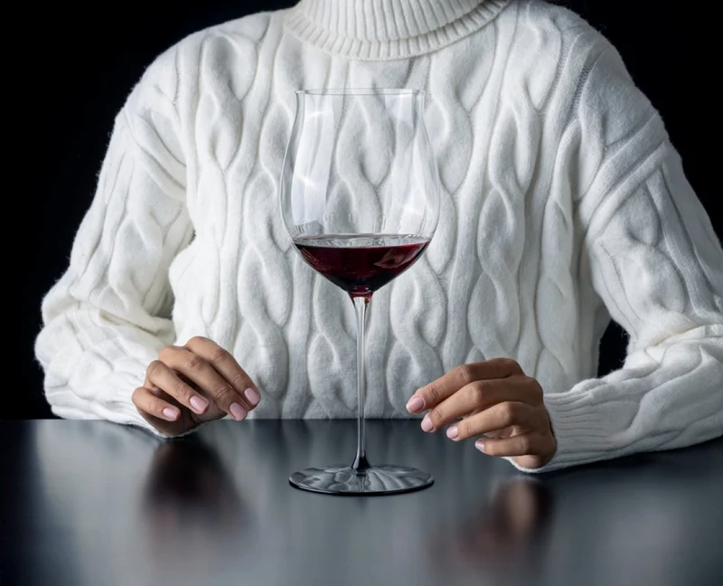 Riedel Weingläser-Set Fatto A Mano Black Tie - Bordeaux Grand Cru, Burgundy Grand Cru, Riesling & Oaked Chardonnay - 4 Stück