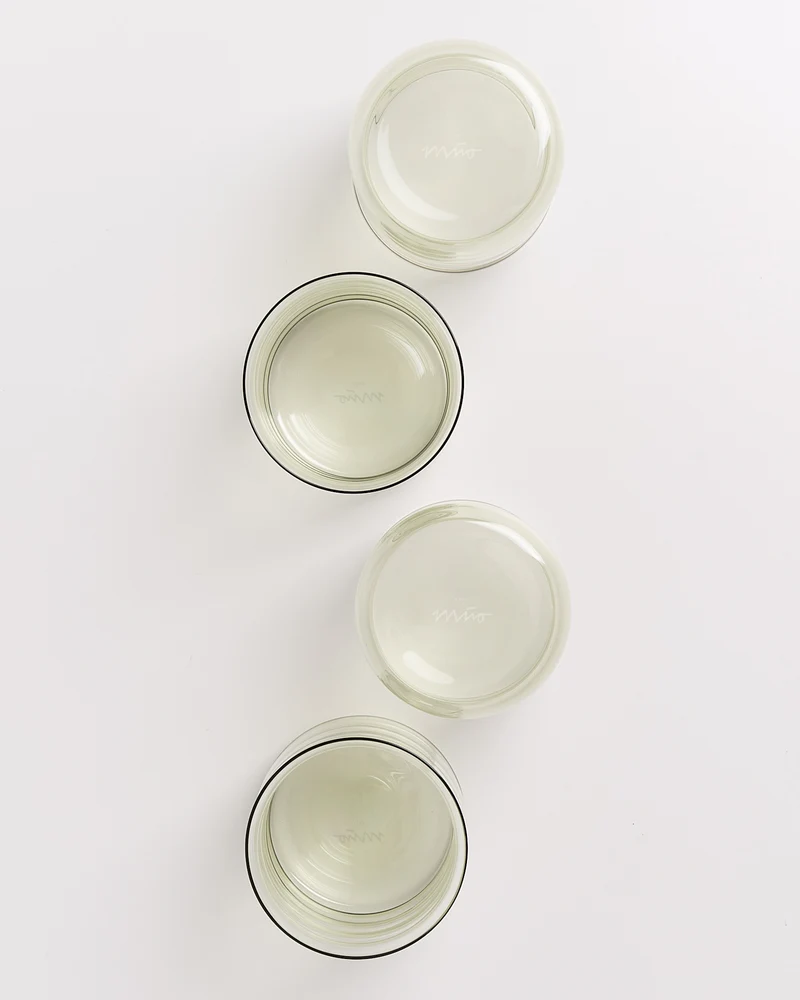 Joia Glas groß bubble smaragd 4er-Set