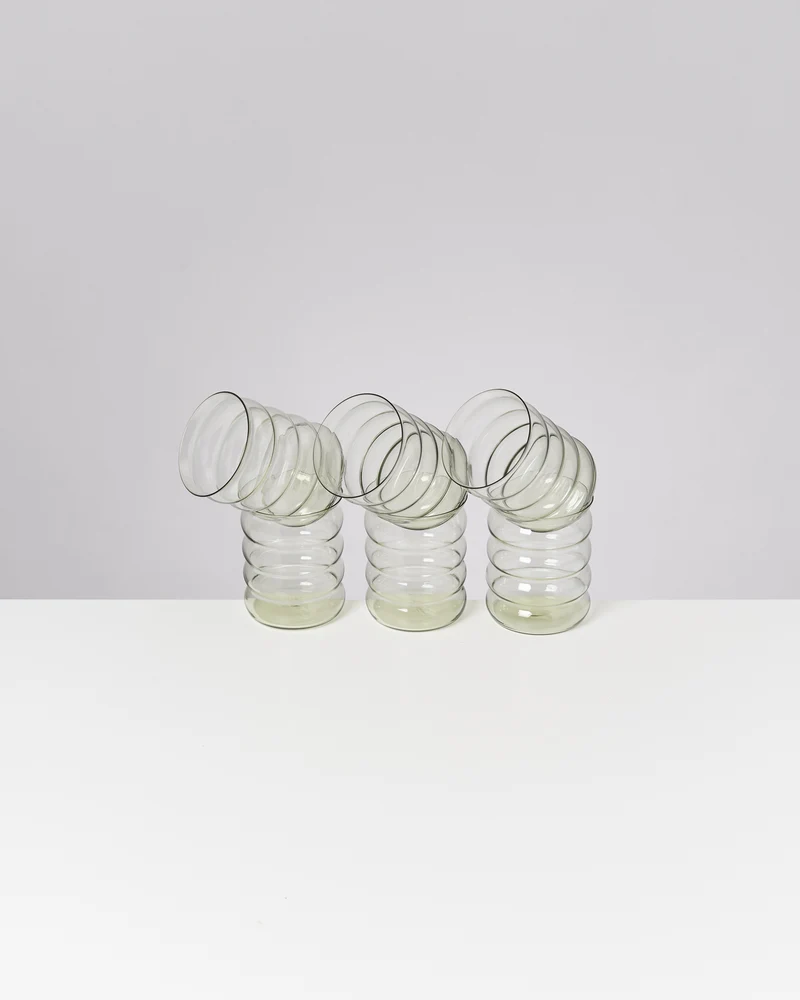 Joia Glas groß bubble smaragd 6er-Set