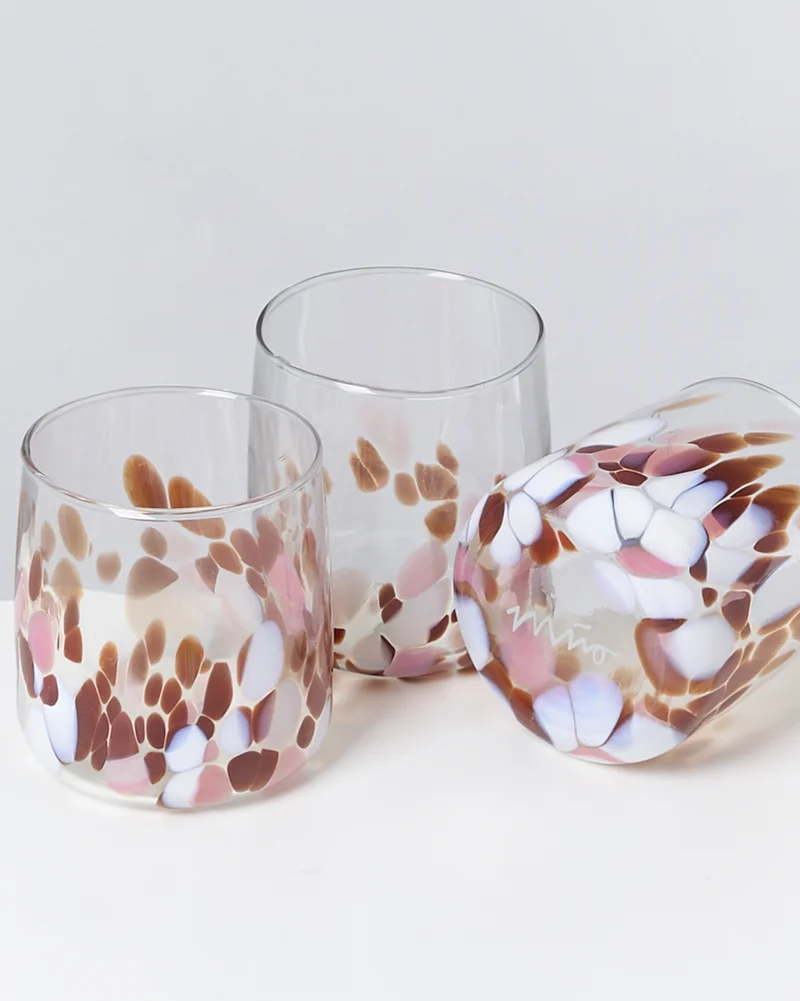 Alegria Glas klein bernstein rosa