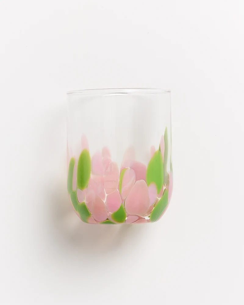 Alegria Glas groß rosa grün