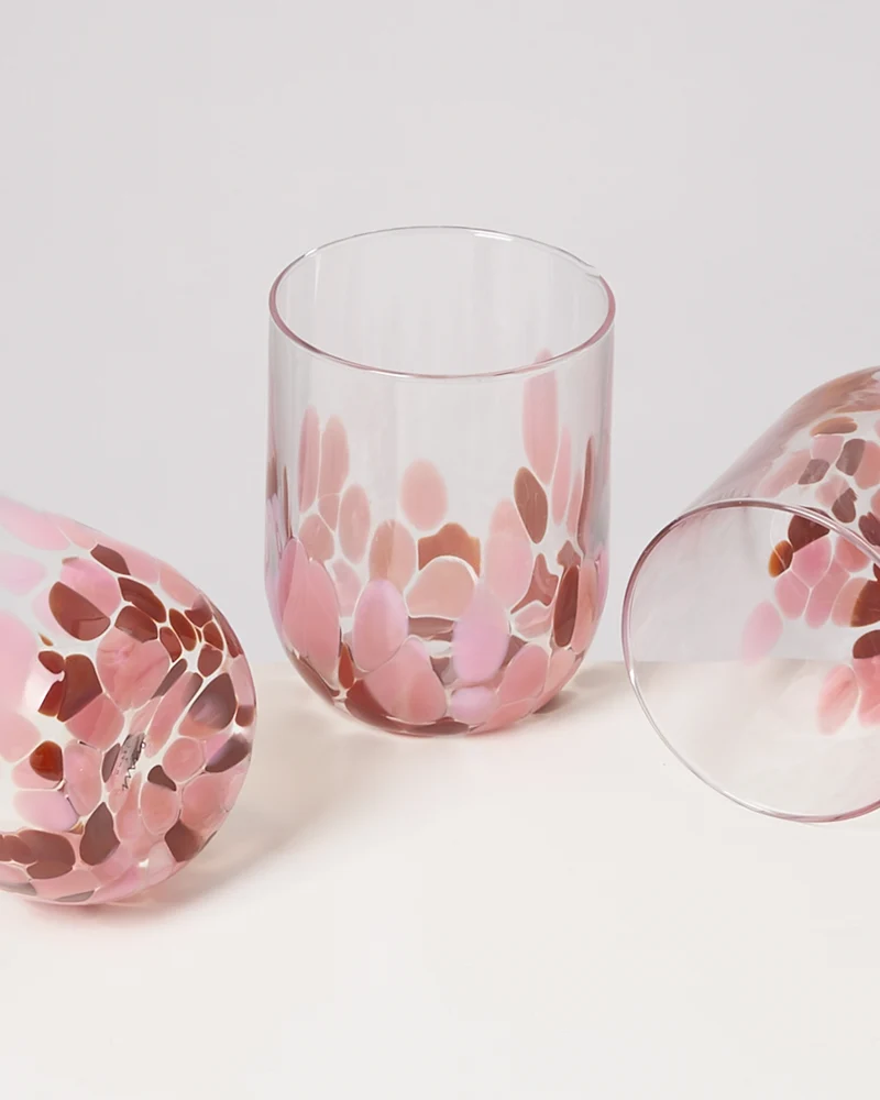 Alegria Glas groß bernstein rosa