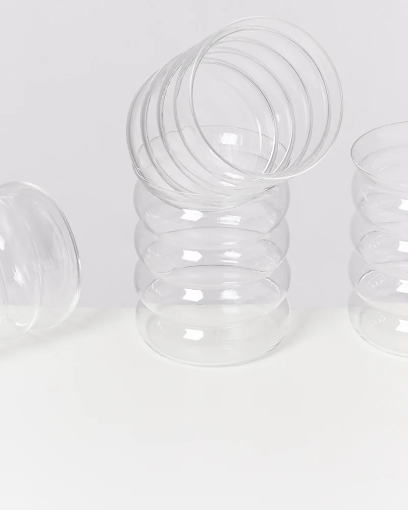 Joia Glas groß bubble transparent