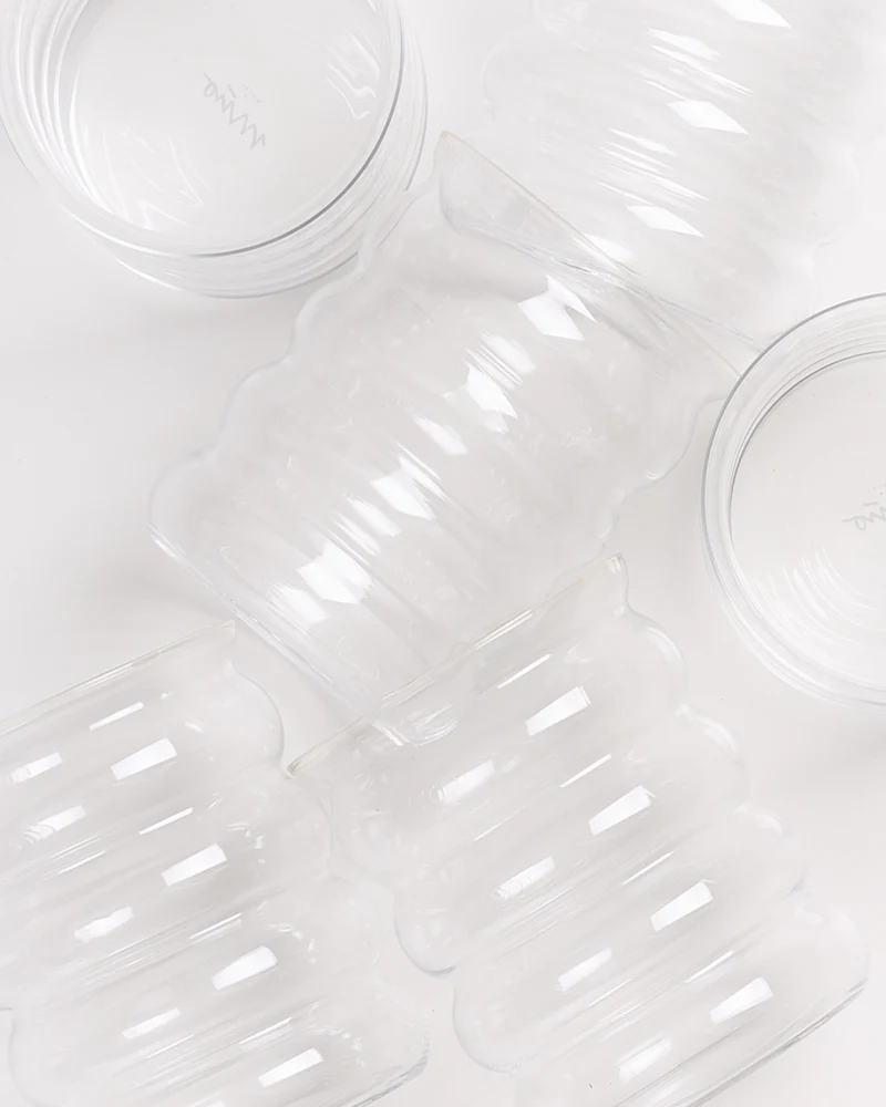 Joia Glas groß bubble transparent
