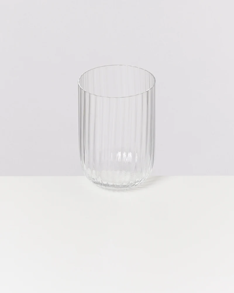 Joia Glas klein riffled transparent