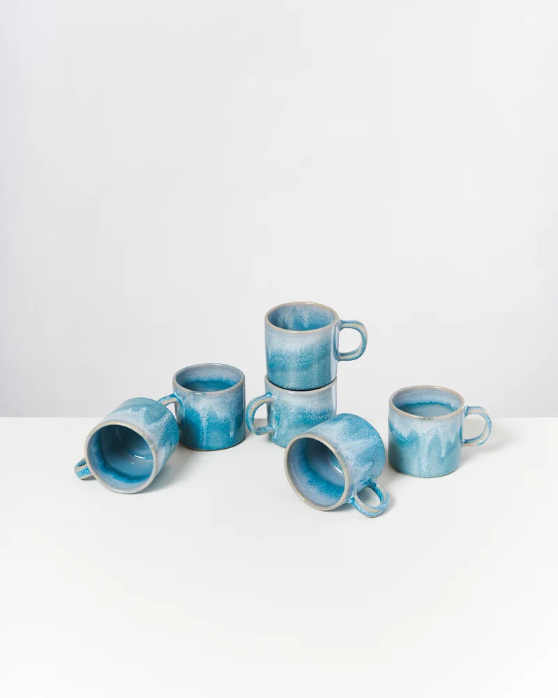 Cordoama Tasse klein modern aqua 6er-Set