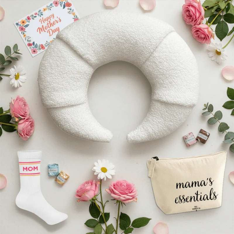 Verwöhnset „Mama-Auszeit" – Stillkissen, Kosmetiktasche & MOM Socken