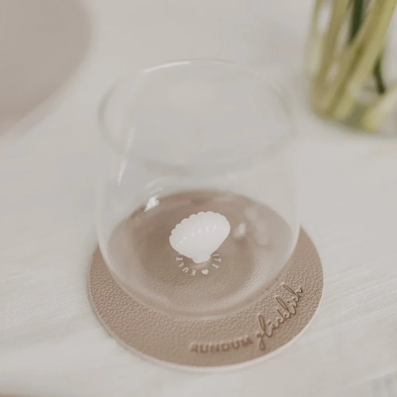 Trinkglas mit 3D Muschel – maritim & elegant