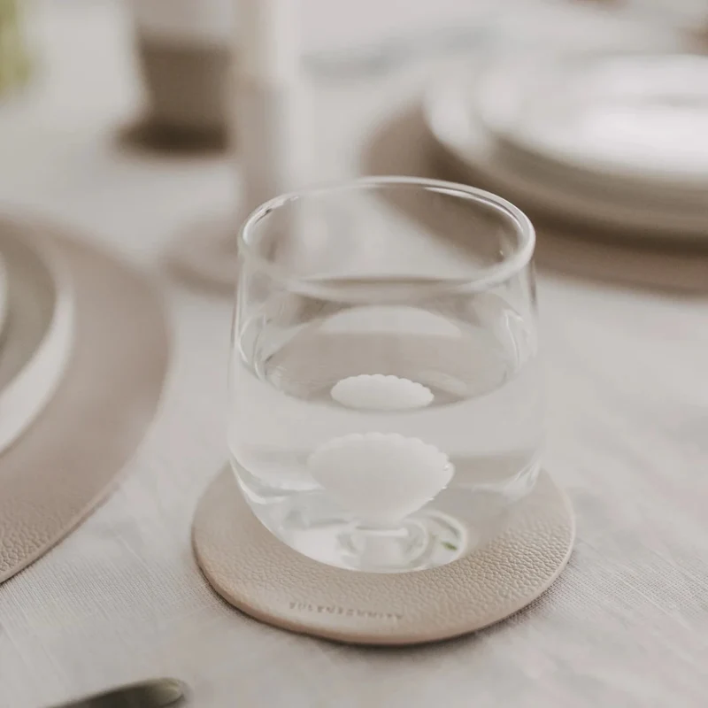 Trinkglas mit 3D Muschel – maritim & elegant
