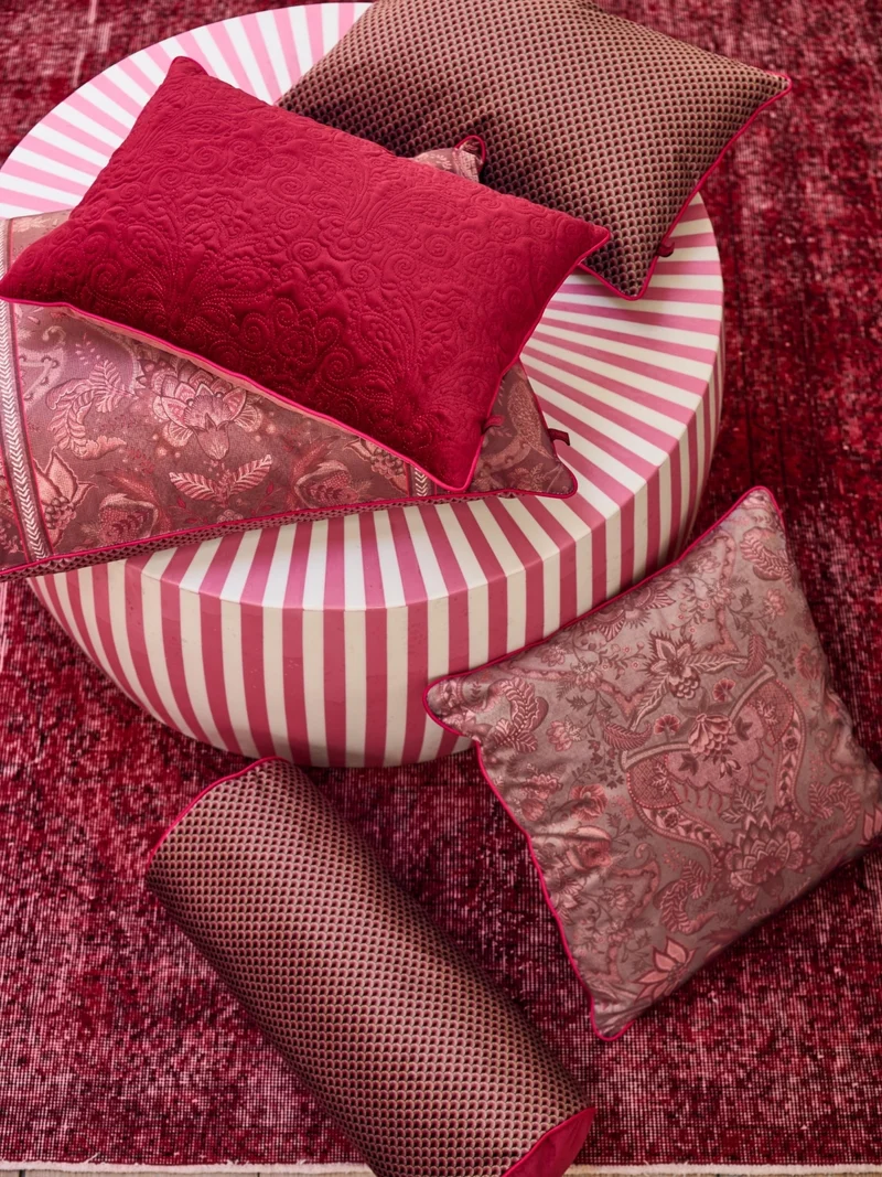 PIP STUDIO Quiltey Days Kissen rot 50x35cm