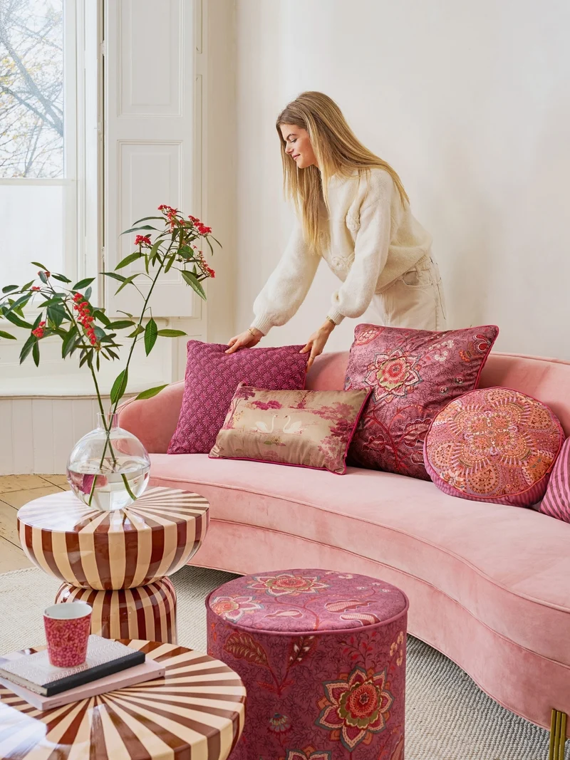 PIP STUDIO Darjeeling Days Kissen pink 55x33cm