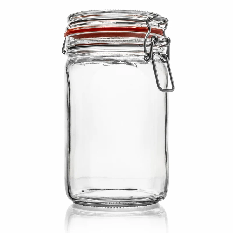 Drahtbügelglas 1150 ml - Vierkant