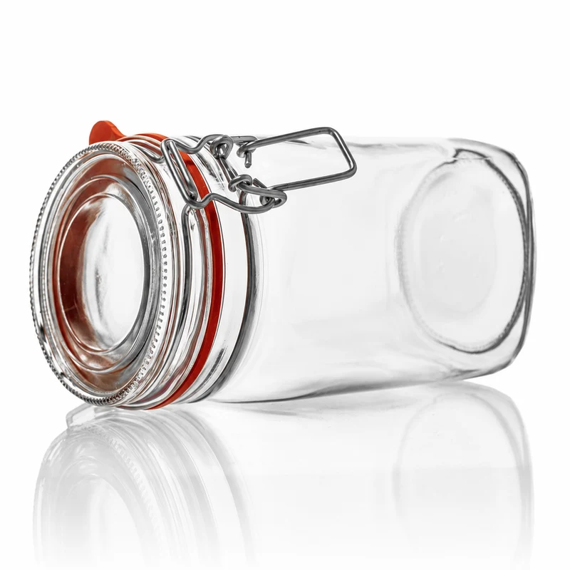Drahtbügelglas 1150 ml - Vierkant