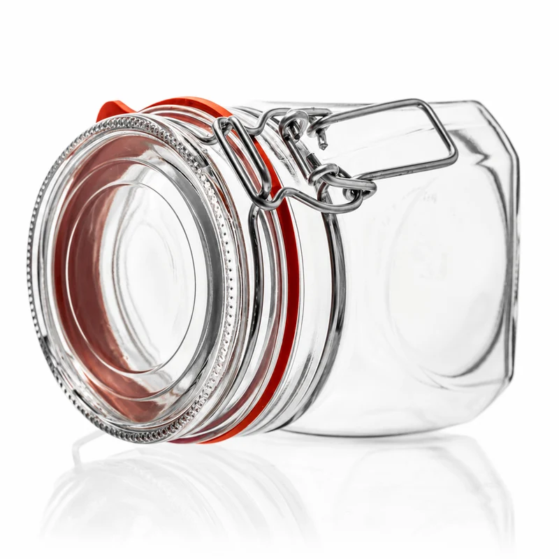 Drahtbügelglas 630 ml - Vierkant