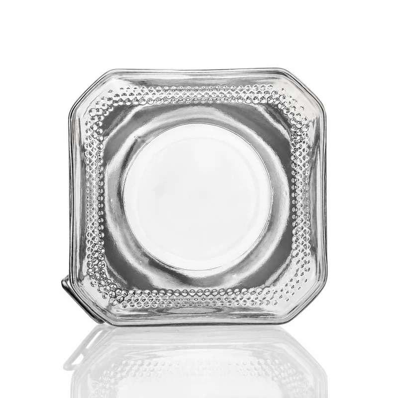 Drahtbügelglas 550 ml mit weißem Gummiring - Vierkant