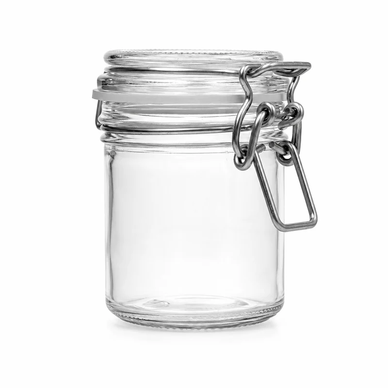 Drahtbügelglas 167 ml mit weißem Gummiring