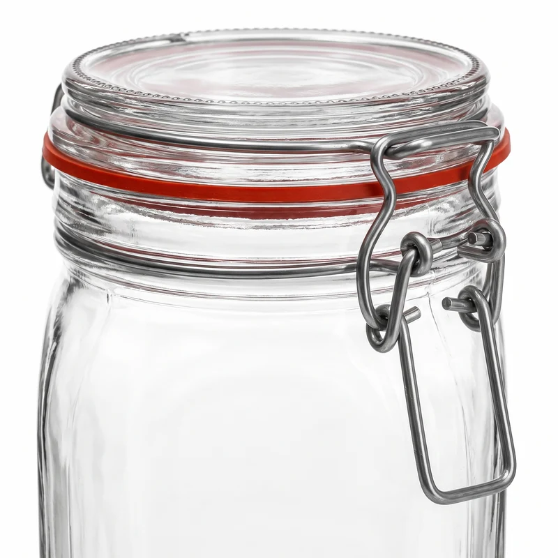 Drahtbügelglas 1550 ml - Vierkant