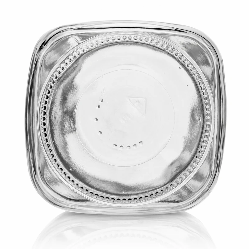 Drahtbügelglas 1150 ml mit weißem Gummiring - Vierkant