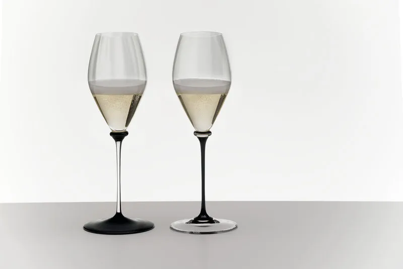 Riedel Champagnerglas Fatto A Mano Performance - Schwarzer Stiel - 375 ml