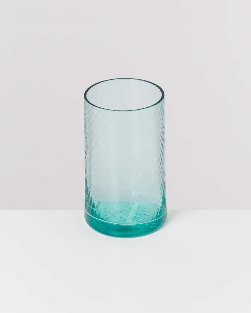 Leiria Glas klein riffled grün