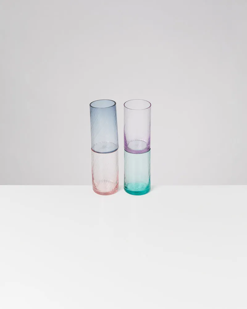 Leiria Glas klein riffled grün
