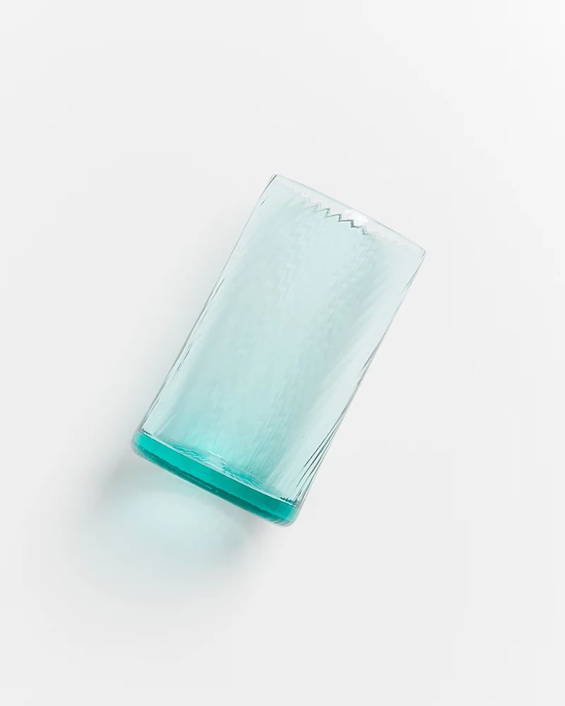 Leiria Glas klein riffled grün