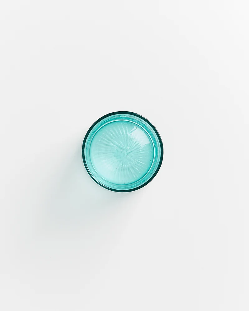 Leiria Glas klein riffled grün