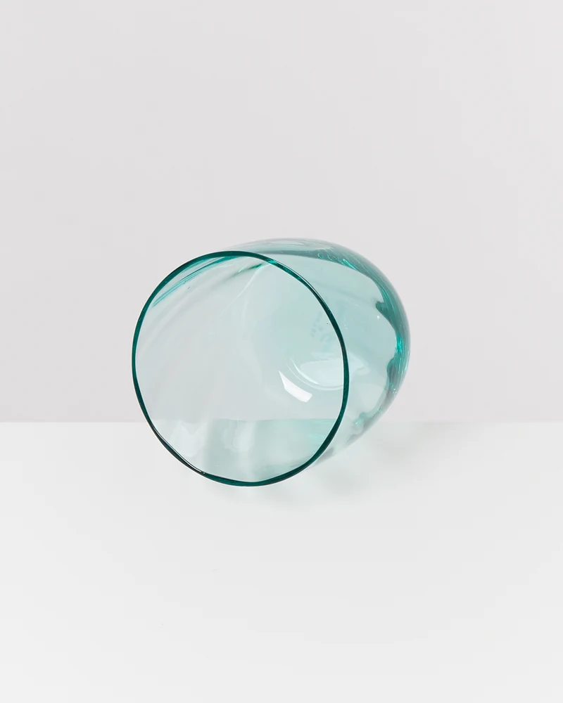 Calma Glas klein swirl grün