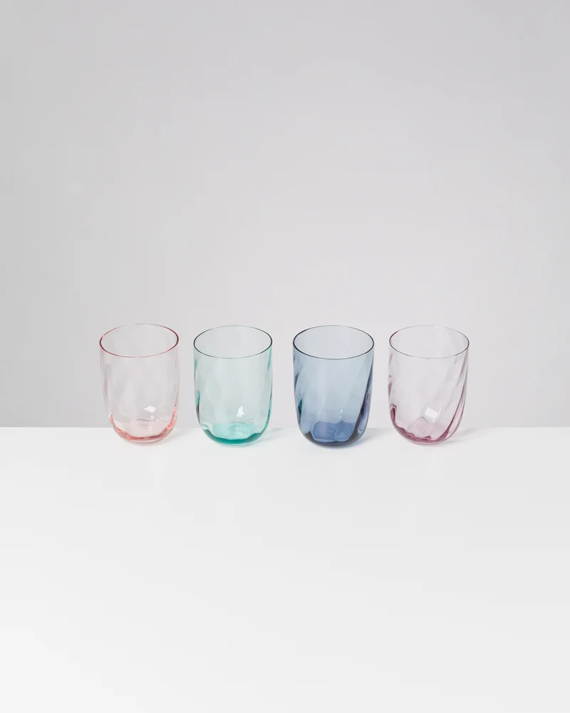 Calma Glas groß swirl mix 4er-Set