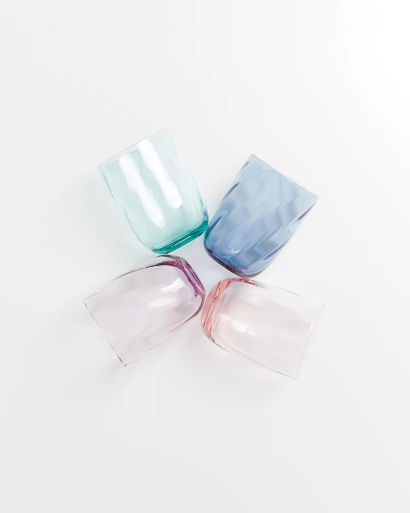 Calma Glas groß swirl mix 4er-Set