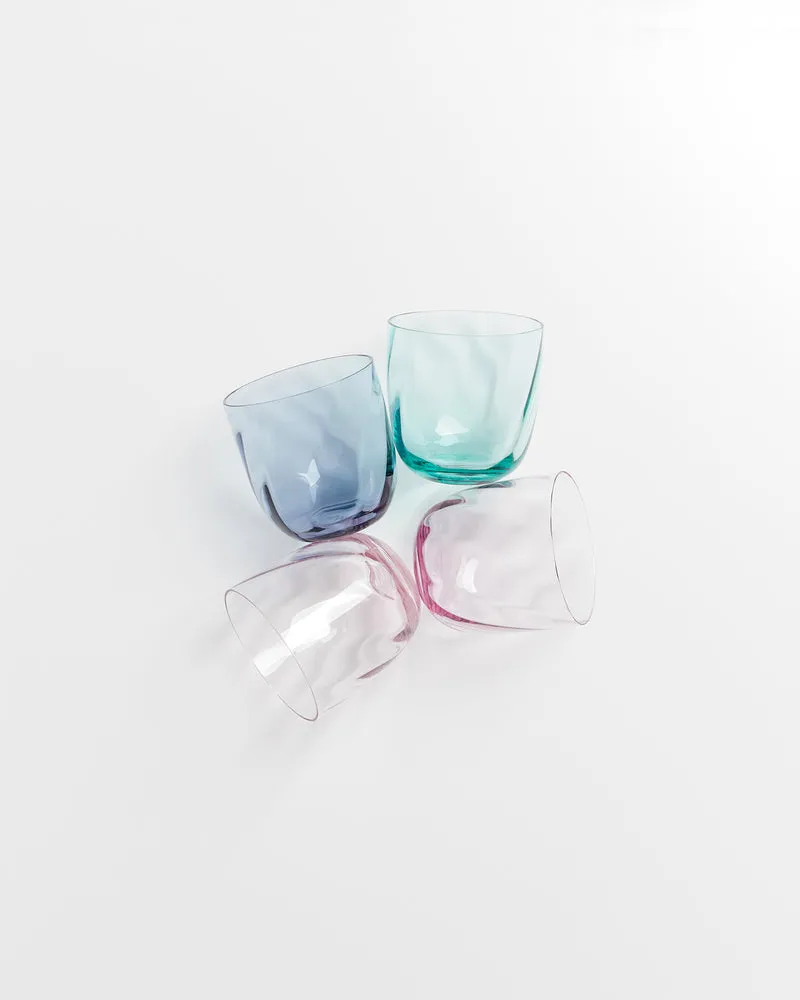 Calma Glas klein swirl mix 4er-Set