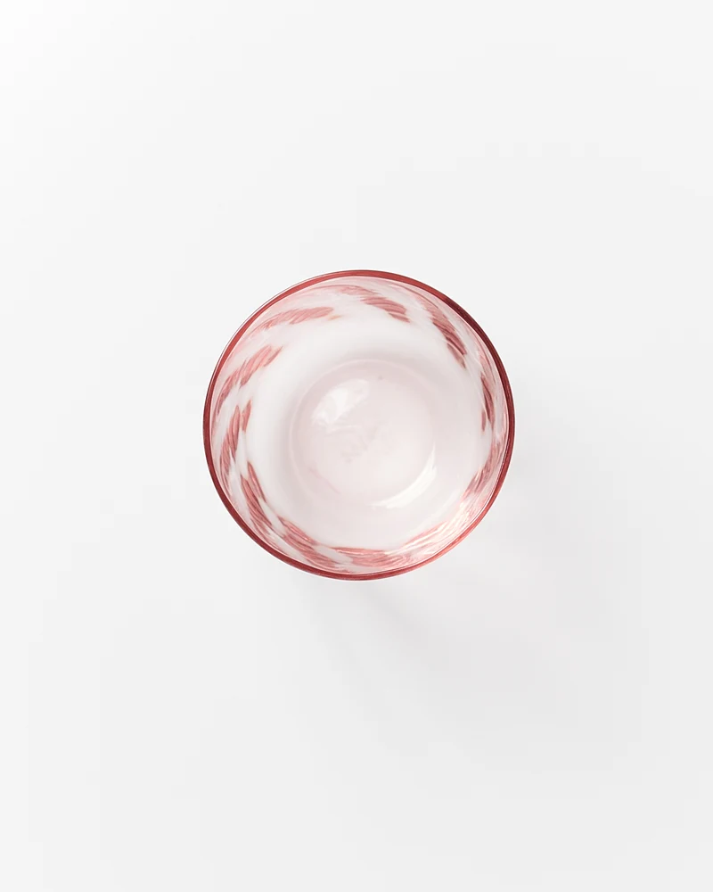 Calma Glas groß swirl rosé