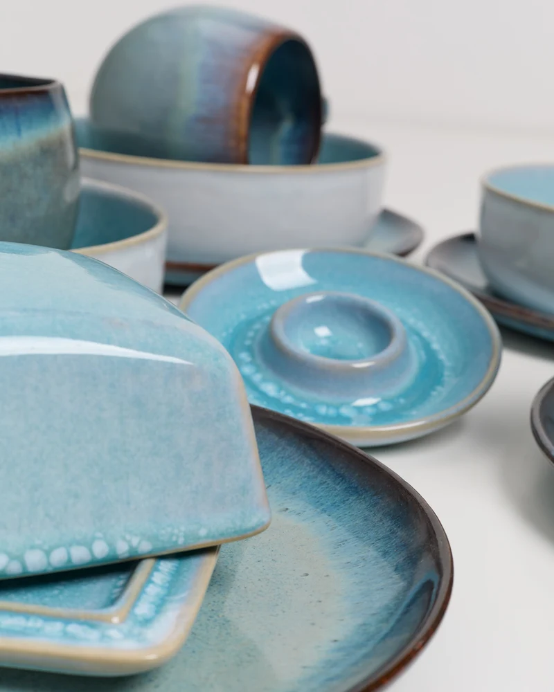 Geschirr-Set Blue Horizon aqua grünblau 9-teilig