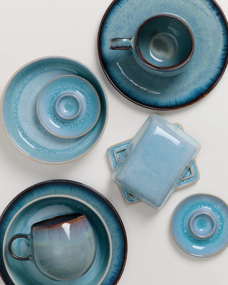 Geschirr-Set Blue Horizon aqua grünblau 9-teilig
