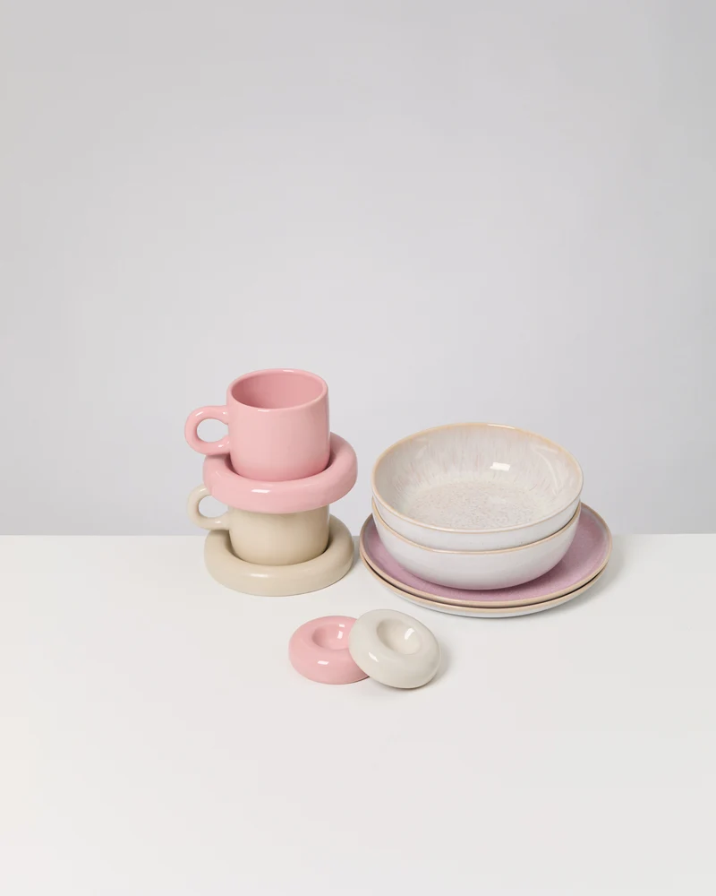 Geschirr-Set Morning Blush rosa sand 8-teilig