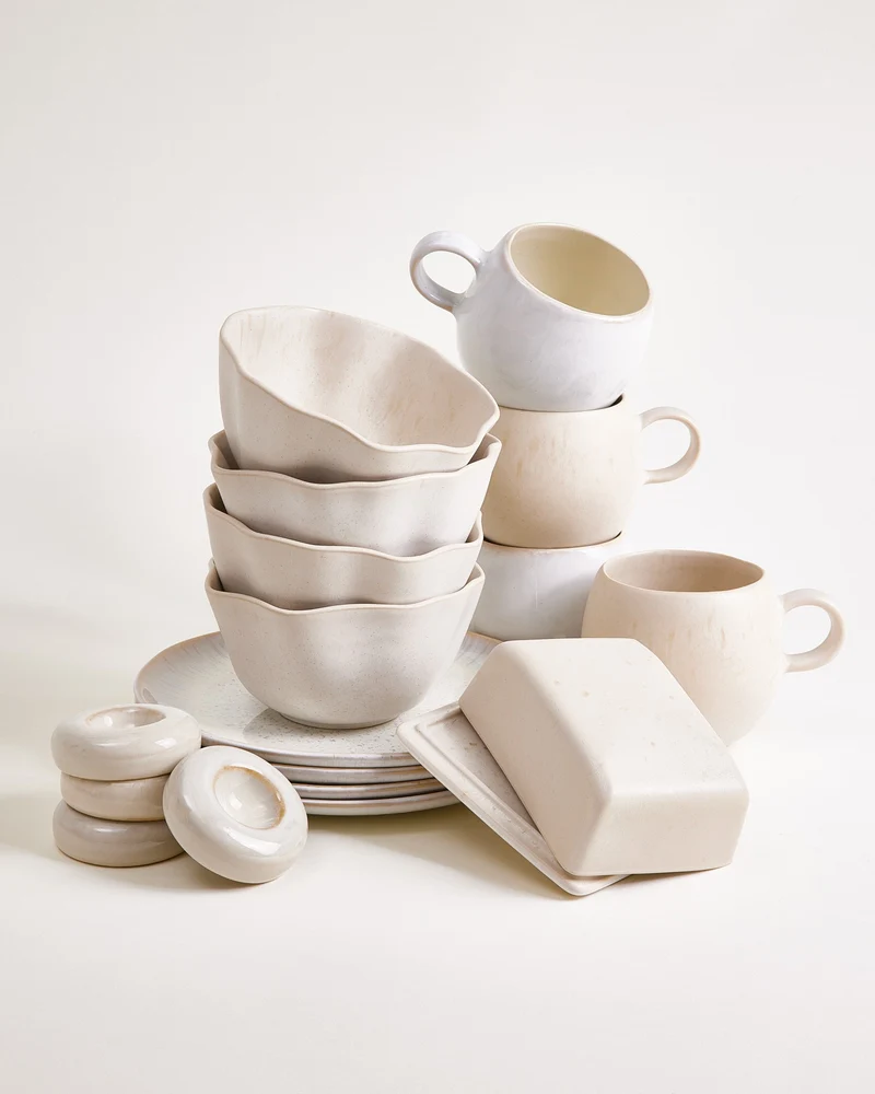 Geschirr-Set Morning Sands sand 17-teilig