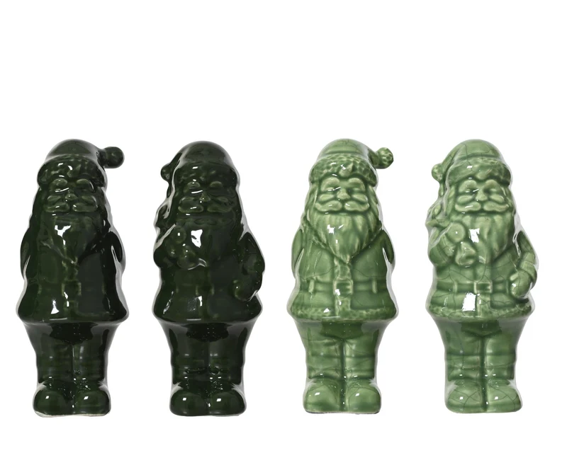 Kerstman dolomiet 4 assortie Groen D5 H10cm