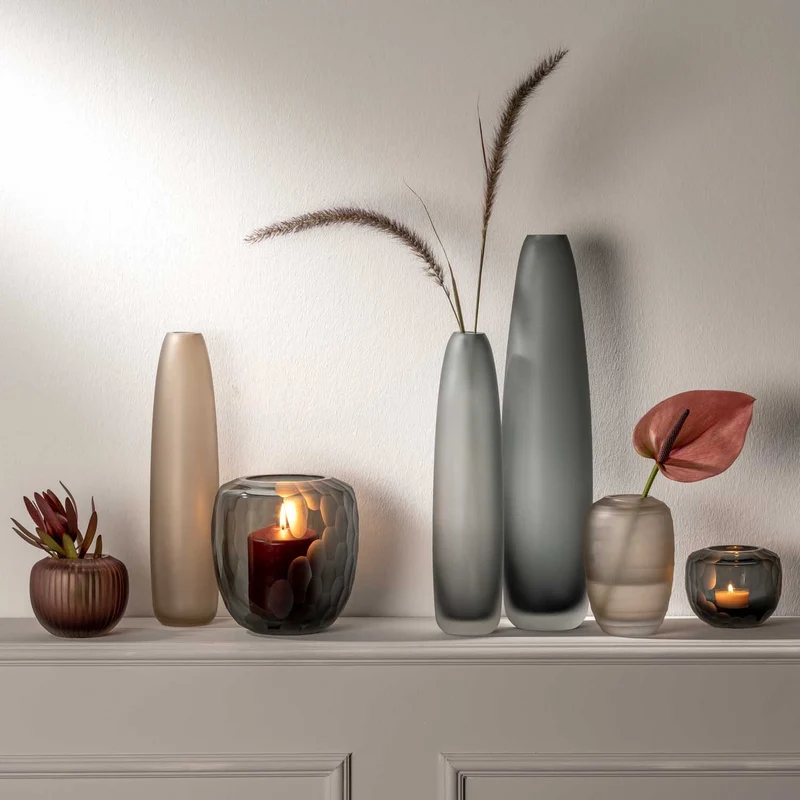 Vase BELLAGIO 18 cm anthrazit