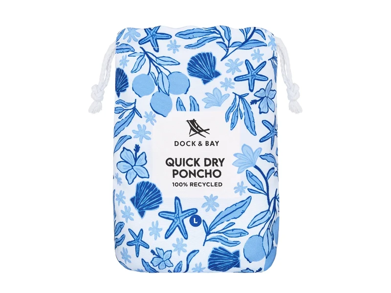 Dock & Bay Erwachsenen-Badeponcho L Wavy Baby 105x85cm