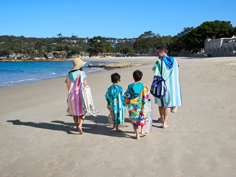 Dock & Bay Erwachsenen-Badeponcho L Wavy Baby 105x85cm