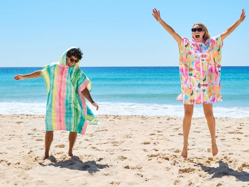 Dock & Bay Erwachsenen-Badeponcho L Watermelon Sugar 105x85cm