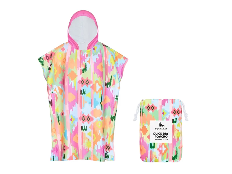 Dock & Bay Erwachsenen-Badeponcho L Ibiza Glow 105x85cm
