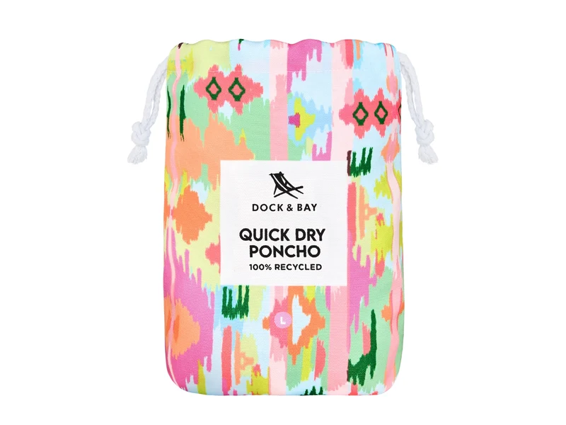 Dock & Bay Erwachsenen-Badeponcho L Ibiza Glow 105x85cm