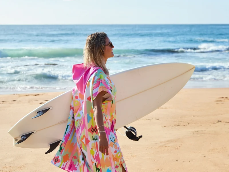 Dock & Bay Erwachsenen-Badeponcho L Ibiza Glow 105x85cm