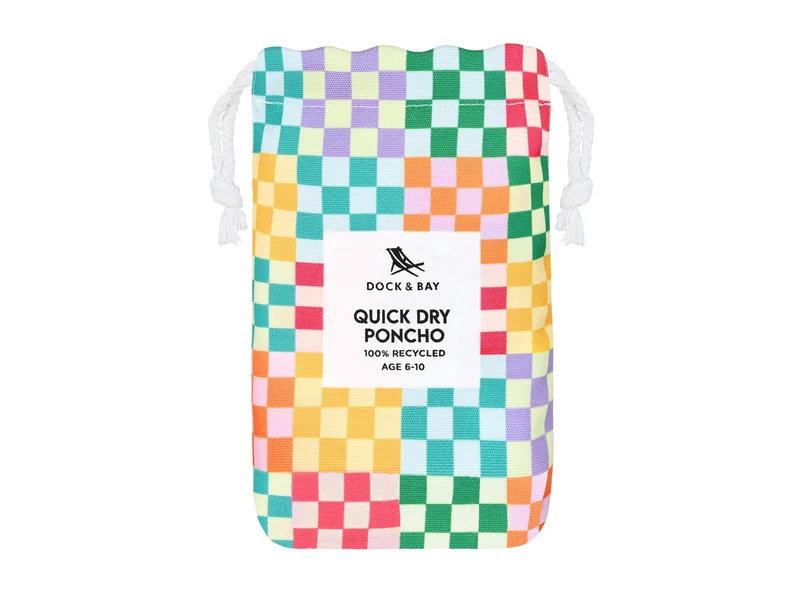 Dock & Bay Kinder-Badeponcho M Check Me Out 75x55cm